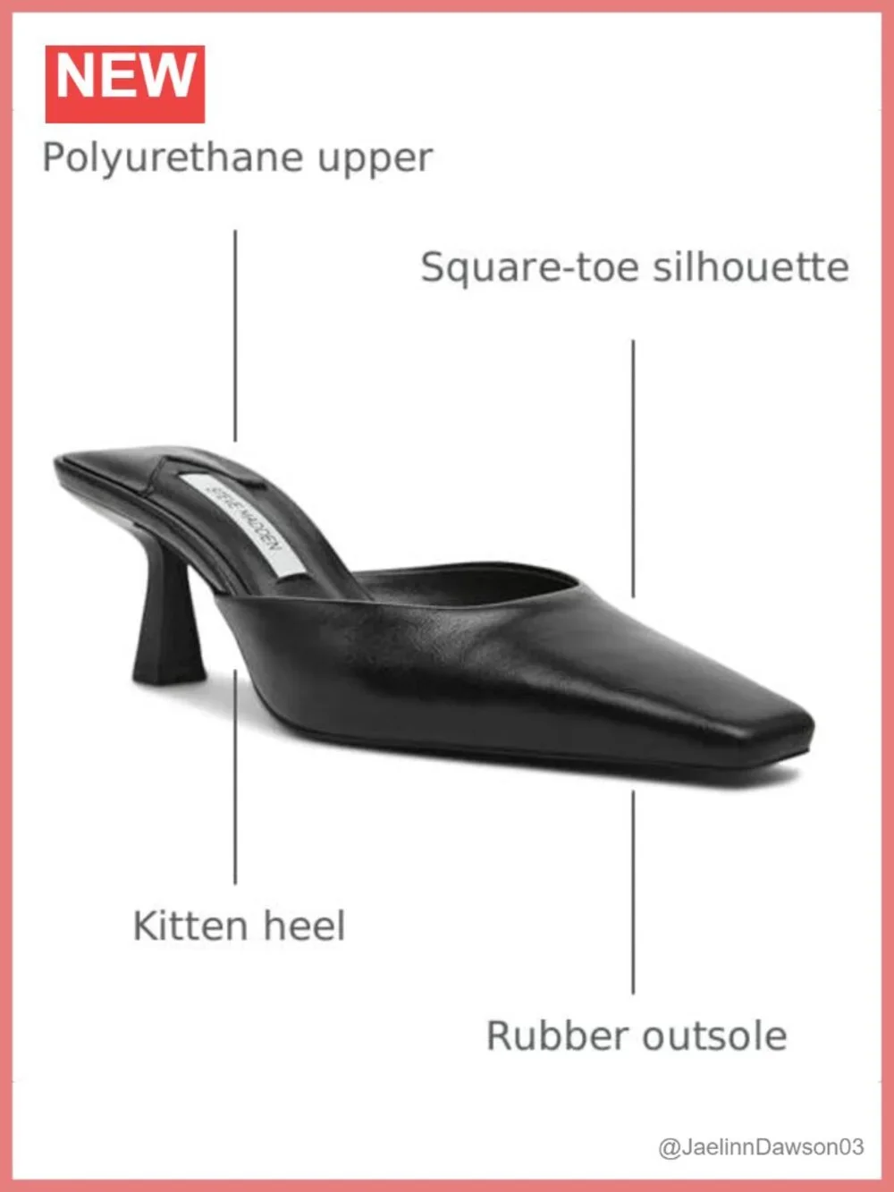 Square Toe Kitten Heel Pump Slip On Formal Party Shoe